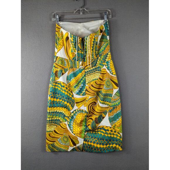 Banana Republic Trina Turk Collection Cora Pisces Sheath Strapless Dress Sz 4 - Picture 8 of 12